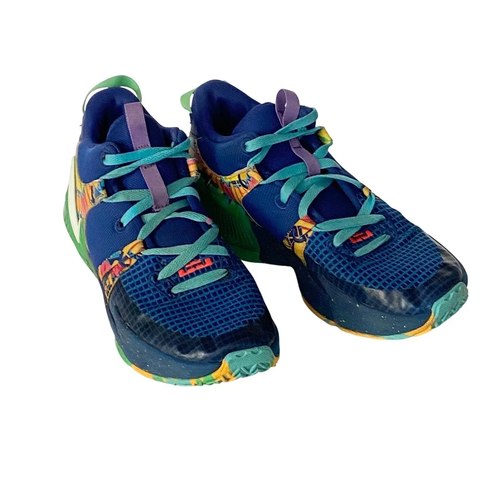Nike LeBron Witness 7 GS Royal Blue Green Strike DQ8650-400 Kids Size 7Y